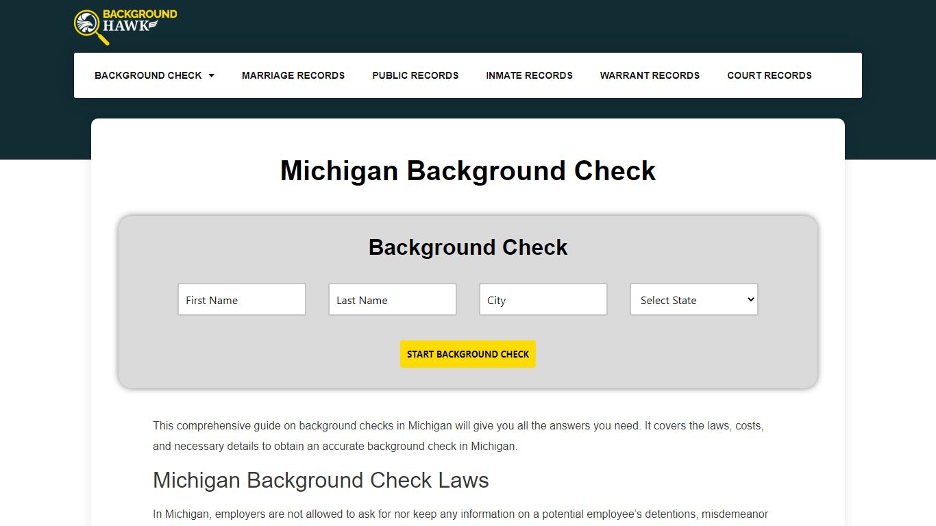 Michigan Background Check